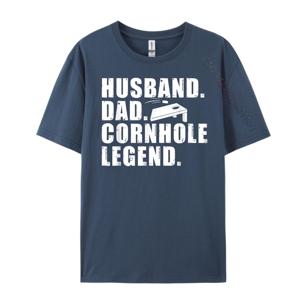 Cool Cornhole Art For Husband Dad Corn Hole Legend Sport Grey Shirt Graphic Tee Tee Shirt Men Luxury Clothing