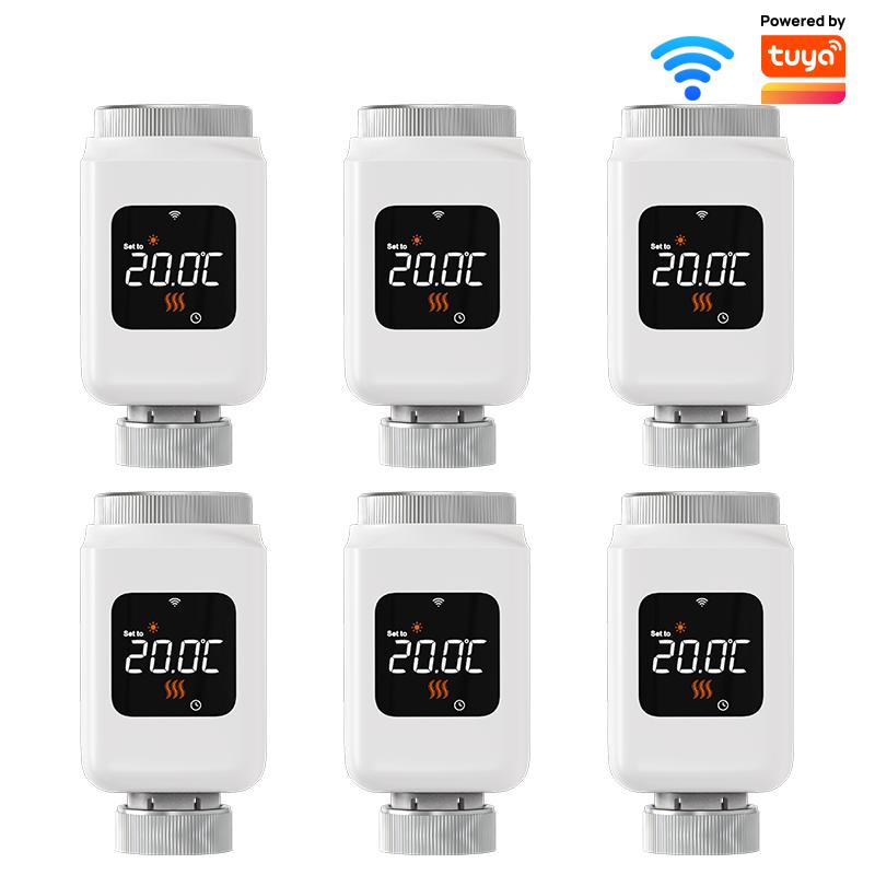Tuya Smart WiFi Thermostatic Radiator Valve TRV Programmable APP Remote Temperature Controller Heater with Alexa Google Home