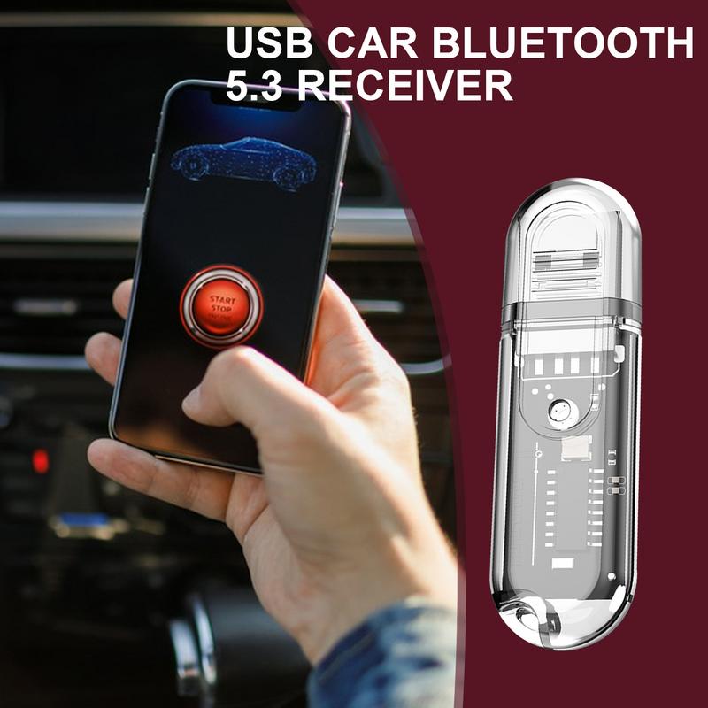 Wireless USB Adapter For Car 5.3 Transmitter Receiver Plug And Play USB Connector Stable MP3 Player FM Transmitters Auto Audio