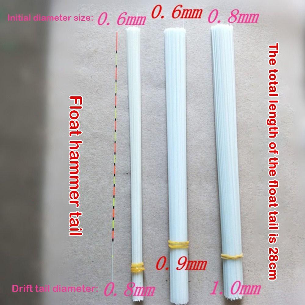 10pcs Drift Tail Floats Buoy Tail Glass Fiber Eye catching Fishing Float Top  Night Fishing