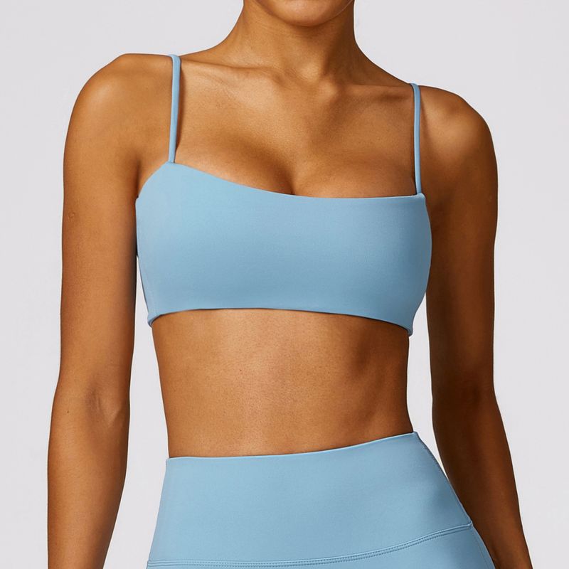 Sexy Sling Beauty Back Yoga Underwear Nude Feel Quick-Drying Sports Bra Women's Workout Clothes Tops High Elastic Vest Push-up
