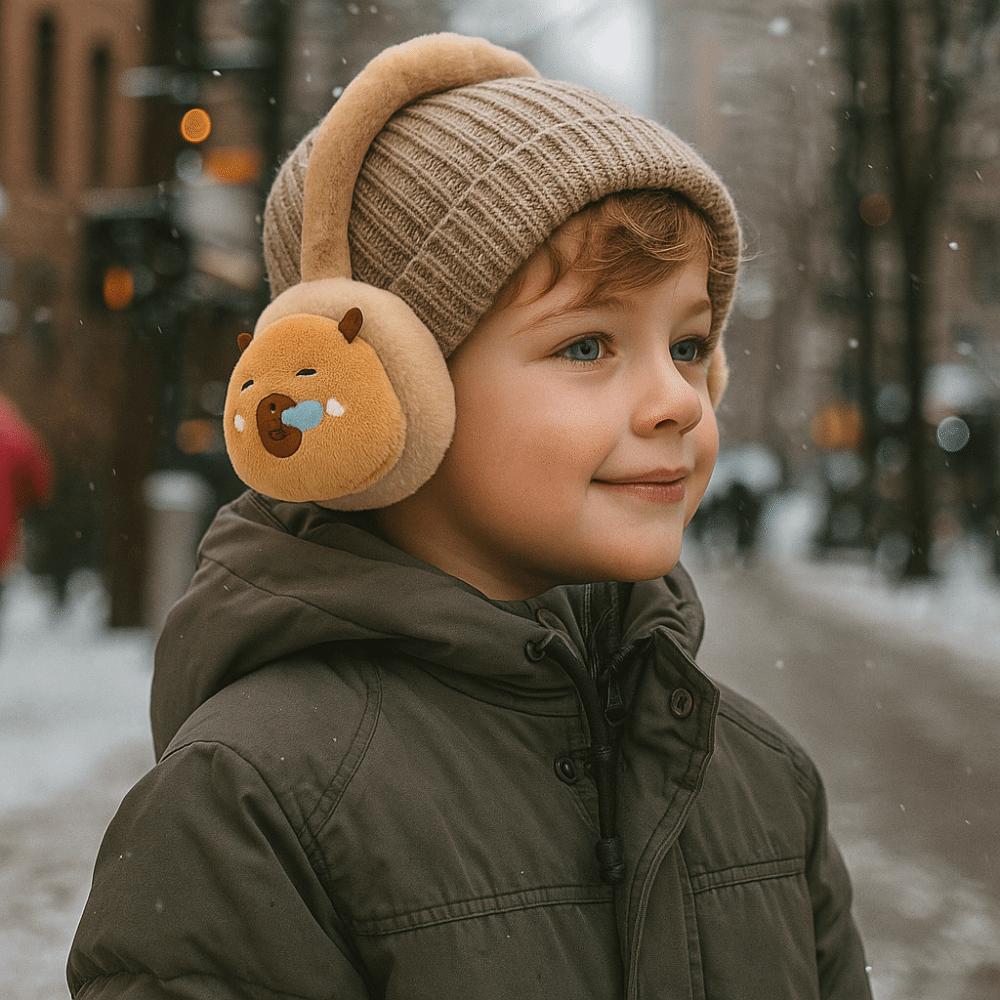 Thicken Capybara Plush Earmuffs Windproof Cute Ear Cover Kawaii Winter Ear Warmer  Children's Gifts