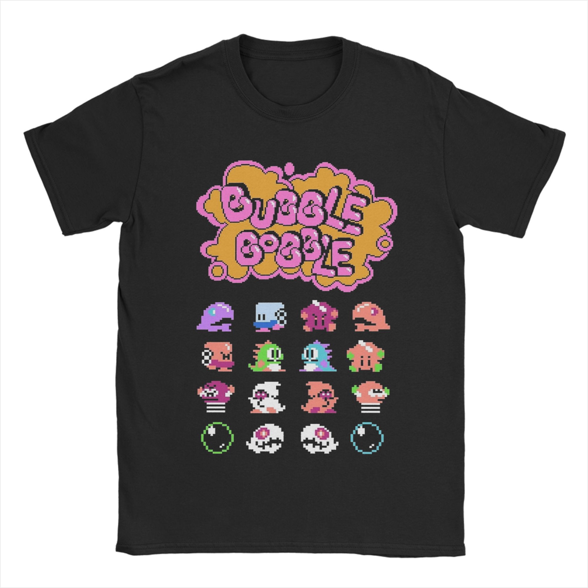 

Bubble Bobble Футболка Літо Трендові Футболки Пара Бавовна Круглий Виріз 4XL 5XL 6XL Футболки З Коротким Рукавом Вінтажна Футболка S