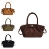 Minimalist Womens Solid Color Pleated Design Shoulder Bag For Casual Outings