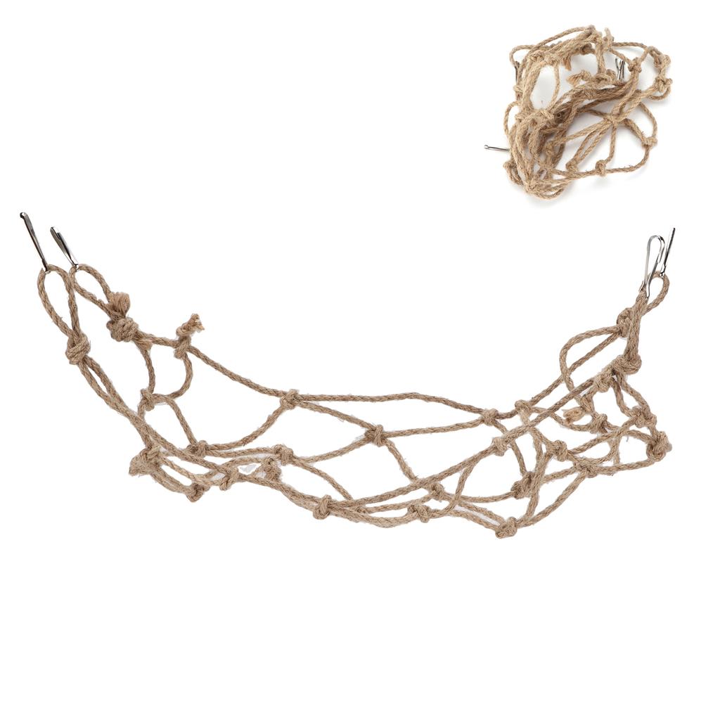 Haustier-Kletternetz Vogel-Kletterseilleiter Hanfseil-Kletternetz für Papageien Hamster Klein