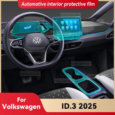 Für VOLKSWAGEN ID.3 2025 Auto Innenraum Mittelkonsole Instrumentenbrett Schutzfolie Kratzfest Aufkleber Zubehör