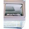 Letter Graphic Car Rearview Mirror Sticker