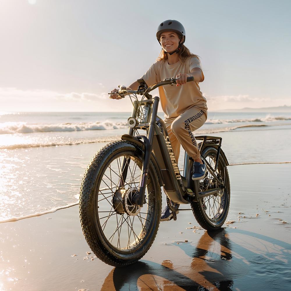 Shengmilo S700 PRO All Terrain E-Bike 2000W Dual Motor 45km/h 40° Climb 26" Fat Tire Electric Bike with IP65 Color Display