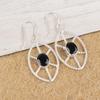 Black Onyx Earrings Gemstone Jewelry, 925 Solid Sterling Silver Earrings, Gift For Women Handmade Earrings For Wedding Gift