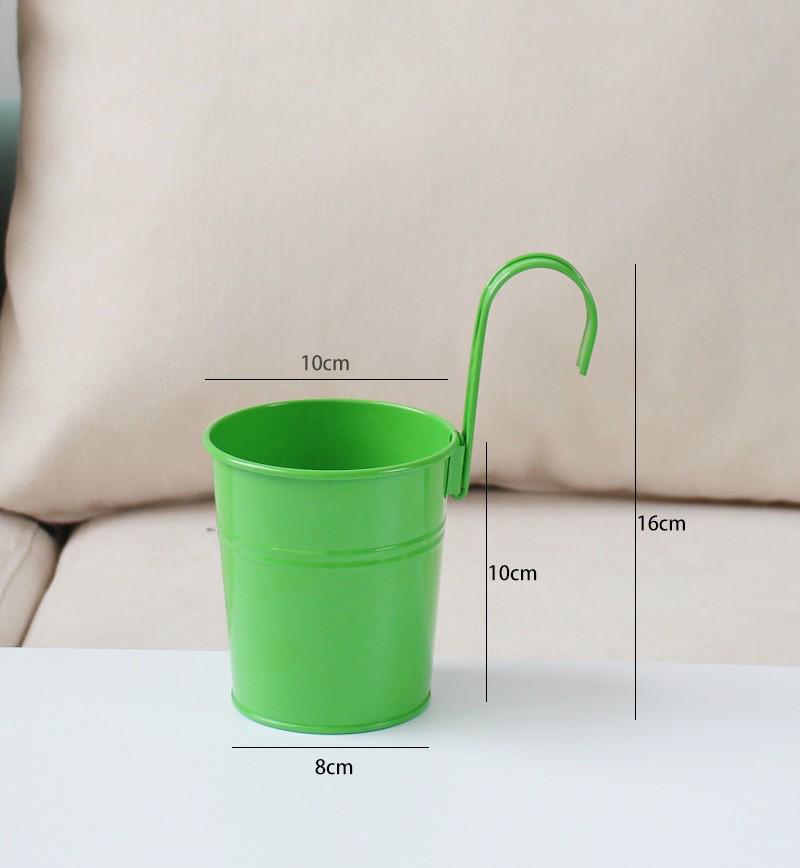 Jardinieră suspendată colorată din fier forjat pentru suculente - Coș detașabil pentru balcon