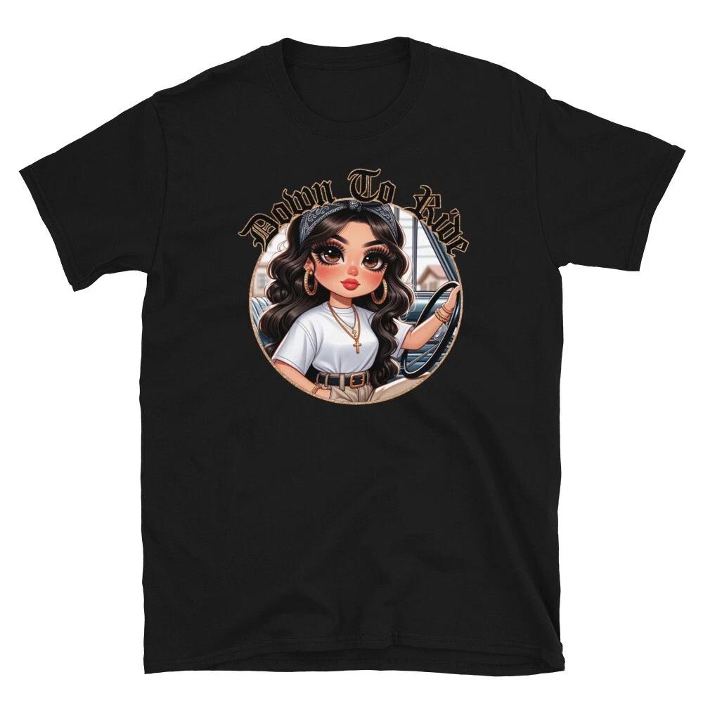 LOWRIDER GIRL OLDIES OLD SCHOOL LOWRIDER CHOLO CHOLA Short-Sleeve Unisex T-Shirt XL