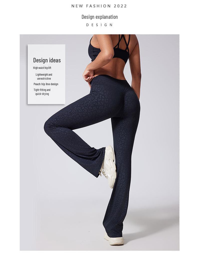 Peach High Waist Butt-Lifting Flare Yoga Pants for Women - Micro Flare, Skinny Fit, Long Length Fitness Pants