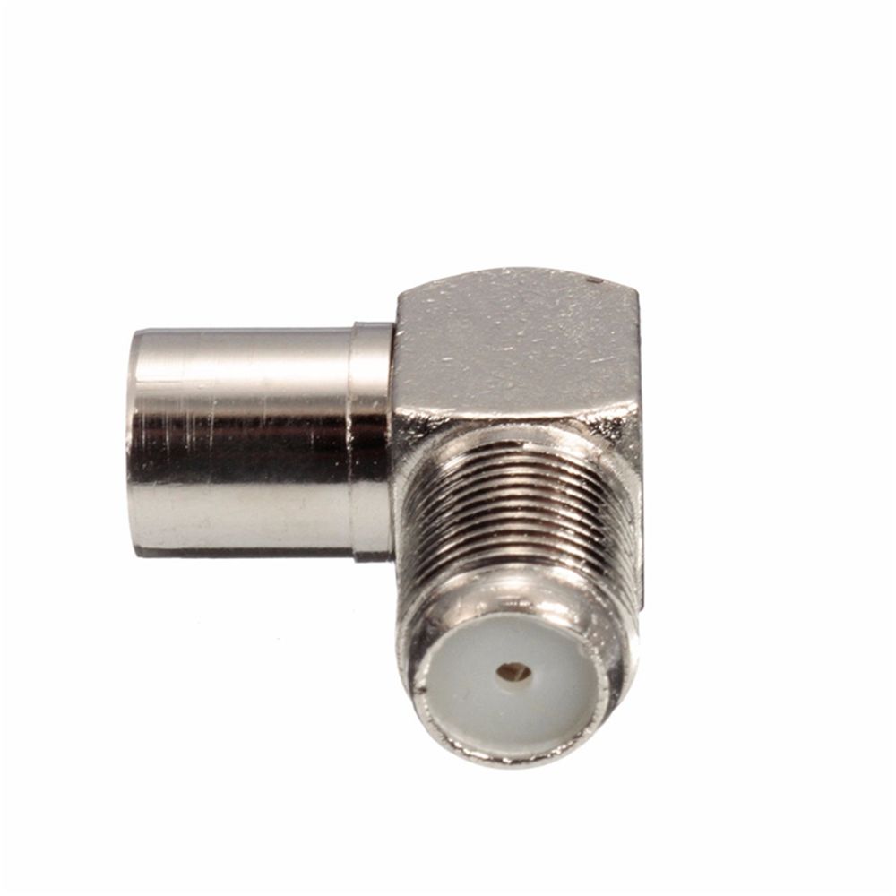 F Male to F Female TV Male Plug Right Angle Coaxial Adapter TV Aerial Antenna Plug Cable Connector