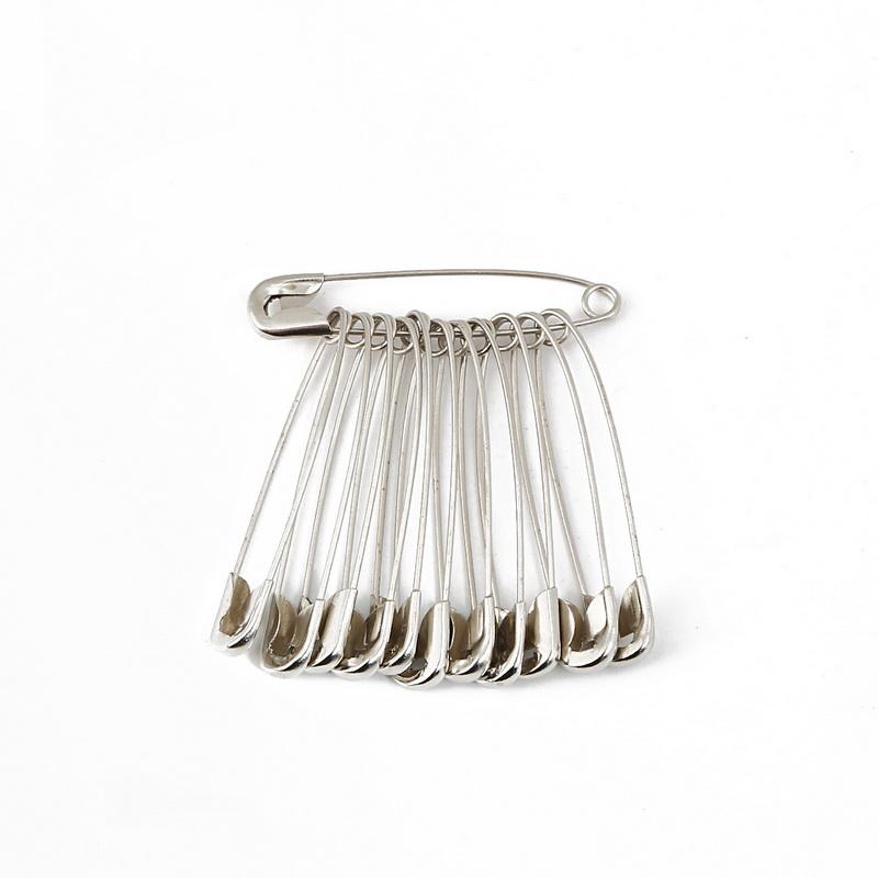 

50 шт. серебряных булавок для самостоятельного шитья, аксессуары для швейных инструментов, иглы из нержавеющей стали, большая английская булавка, маленькая брошь, аксессуары для одежды 6x27mm белый