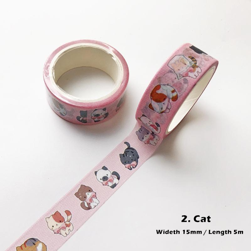 14 Design Green Plant Collection Washi Tape 15mm Leaf Fruit Plaid Mozaika Wzór Taśma maskująca Naklejka dekoracyjna