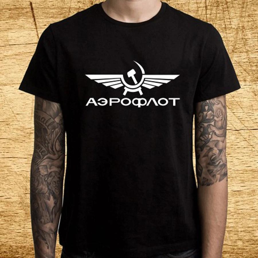

Aeroflot Airline Men s Black T-Shirt Tee Top Unisex M