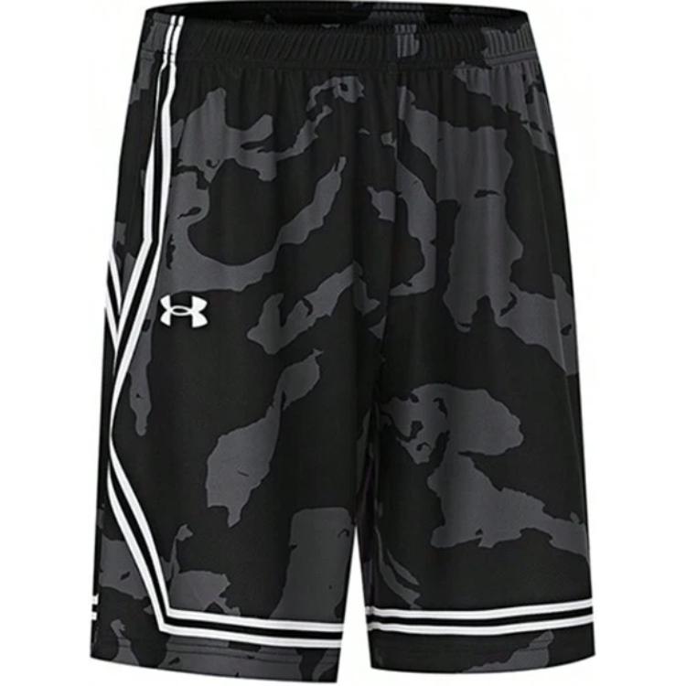 Under Armour Breathable Logo Print Tank Top And Elastic Waist Shorts Basketball Set Men Activewear 23500102-100+24500210-001
