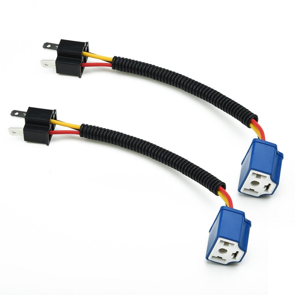 

H4 socket connector Wiring Harness Blue+Black Plastic+Ceramic Male & female