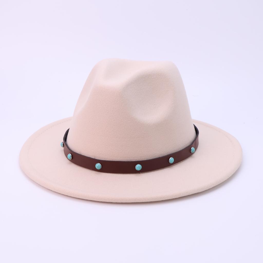 European, American and American Style Top Hats, Autumn and Winter Woolen Cowboy Hats, High-end Men's and Women's Short-brimmed Jazz Hats, Felt Hats
