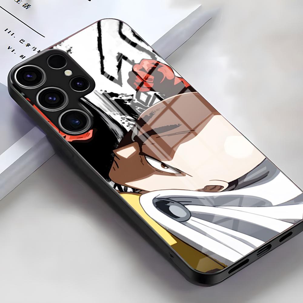One-Punch Man Phone Case For Samsung S26 S25 Edge Ultra S23 S22 S21 S20 Ultra Plus S24 Fe A54 A53 A25 Glass Cover