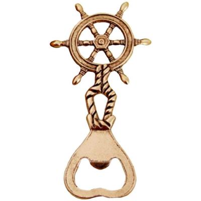 Antique Brass Wheel Bottle Opener – 5.5" Handmade Vintage Bar Tool | Unique Gift for Lovers, Friends & Family