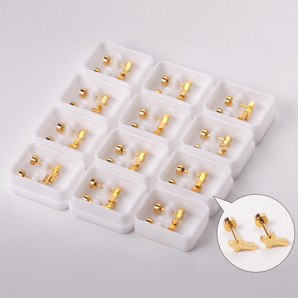 Simple And Elegant Cross Earrings Hypoallergenic Casual Versatile Electroplated Stud Earrings For Women