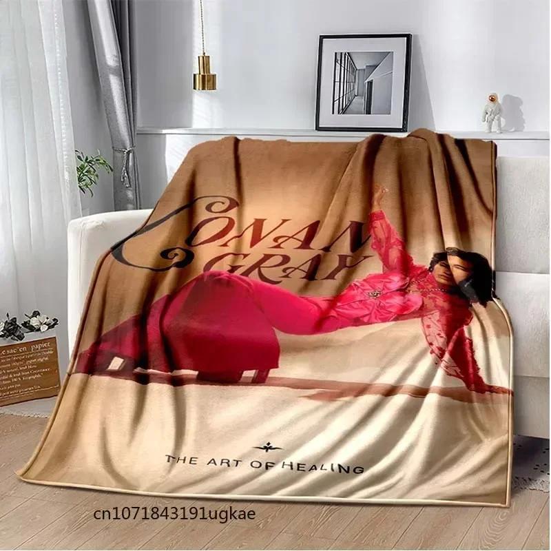 Conan Gray Poster Thin Blanket,POP Singer Posters Printed Soft Warm Flannel Sofa Bed Bedroom Blankets Home Travel,Decke,frazad