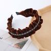 Elegant Shiny Rhinestone Headband Sweet Women Sequin Hairband Velvet Pleated Hair Hoop  Ball