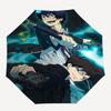 1pc Persona 5: The Protagonist & Futaba Sakura Outdoor Umbrella - Automatic Opening/Closing, Portable Tri-Fold Design with 8-Rib Iron Frame - Perfect