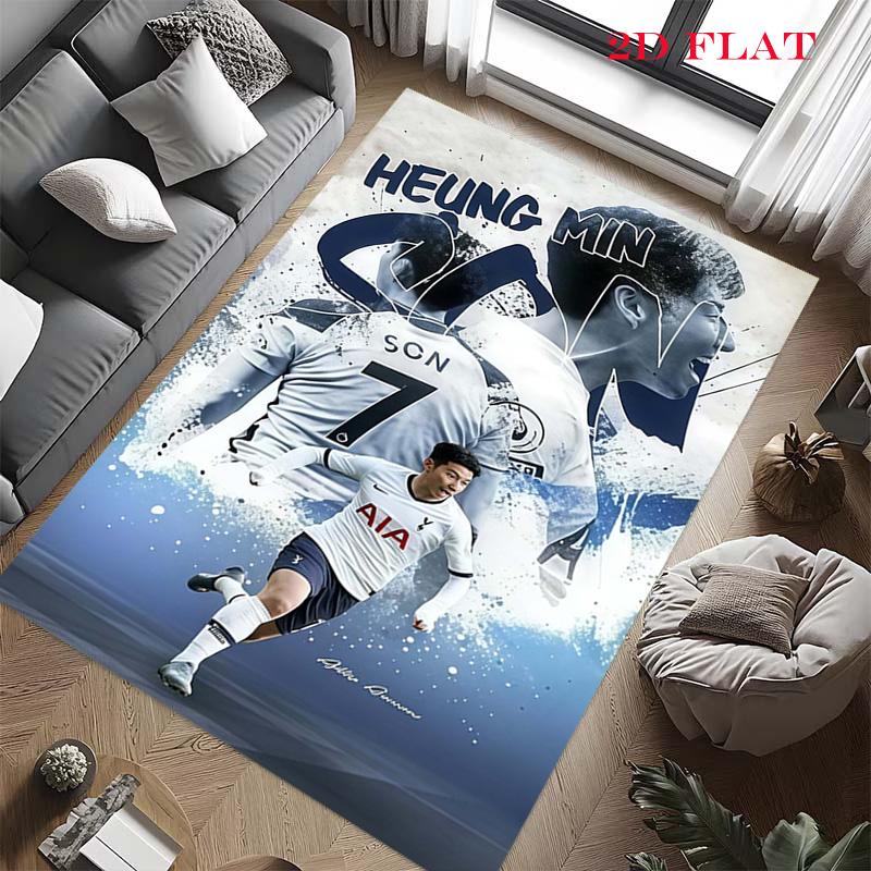 Tappeto Tottenham per Soggiorno Camera da Letto Casa Decorazione Divano, Tappetino Antiscivolo per Giochi Bambini