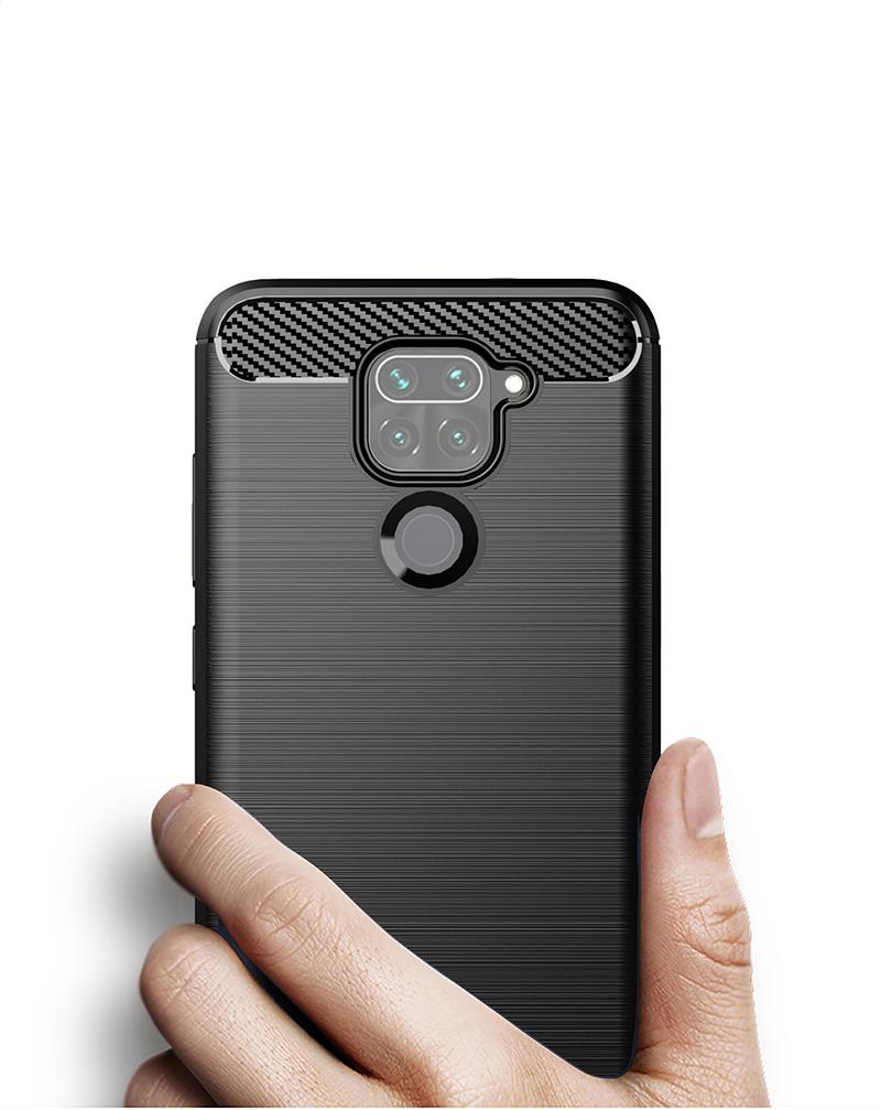 Etui z włókna węglowego do Xiaomi Redmi Note 9 Miękka tylna obudowa ochronna Redmi Note 9 Note9