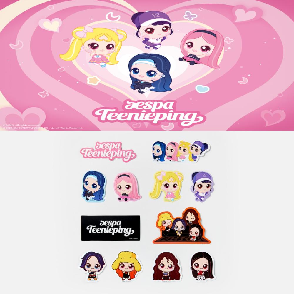 

Предзаказ Набор съемных наклеек Teenieping X aespa