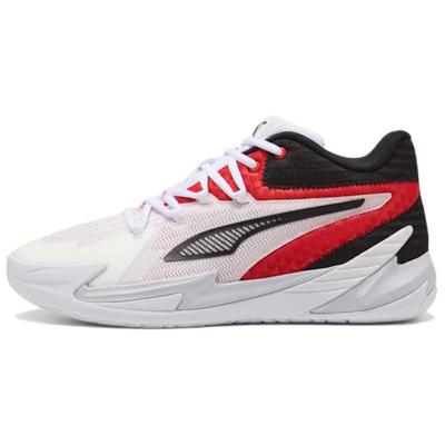 Dagger Slip Resistant Abrasion Resistant Low Top Basketball Shoes Unisex Red Black 311353-02