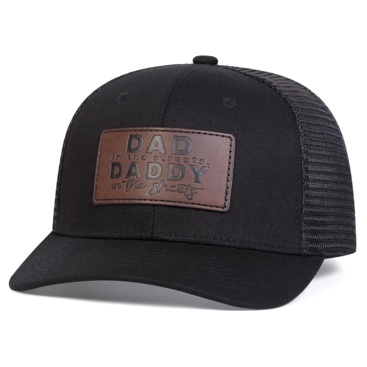 

Унисекс микро изогнутая кожаная бирка DAD DADDY регулируемая бейсболка хип-хоп кепка Trucker Net шляпы весна-лето для спорта на открытом воздухе дорожная кепка чёрный