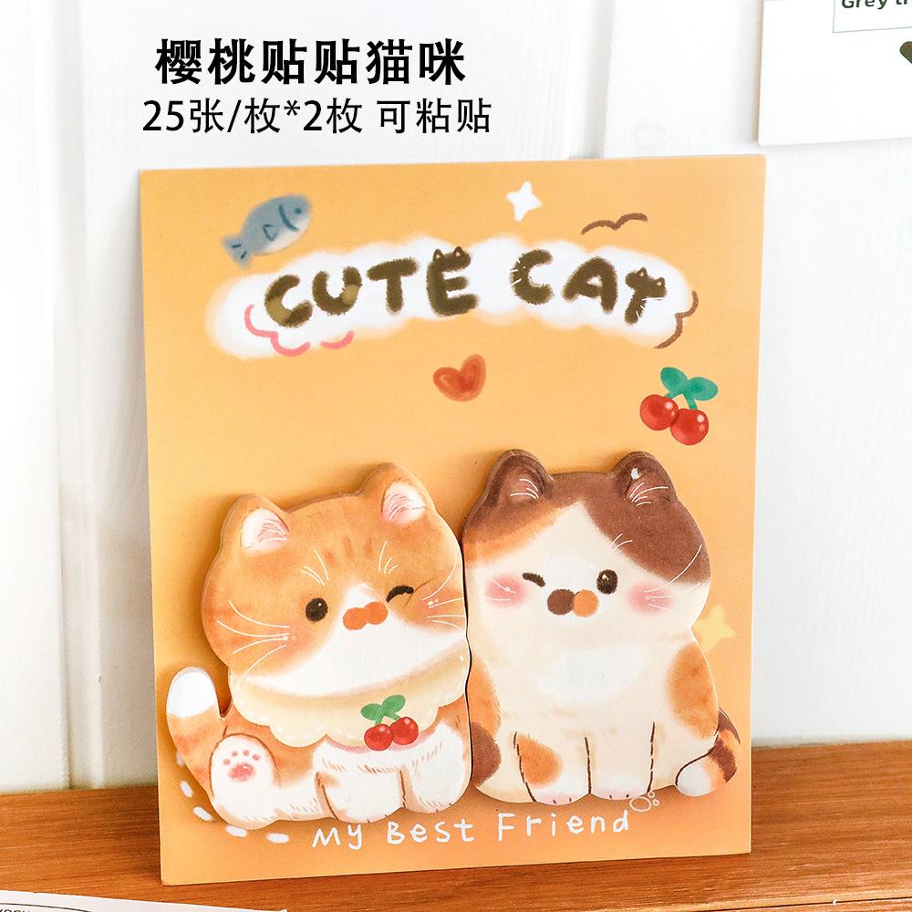 

Cute Animal Stickers Sticky Notes, Student Creative Combination Message Notes Cartoon Stickers Memo Pad Pasted N Times Gift