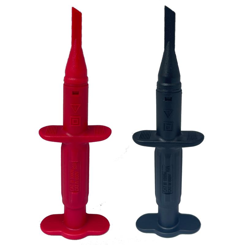 

Multimeter Test Leads Test Probe Hook Quick Test,Car Inspection Hook Professional Insulated 4mm Banana Socket червоний