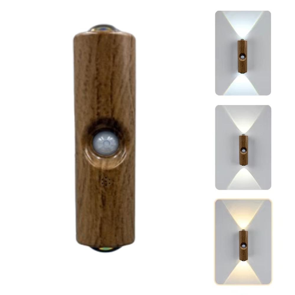 

Портативный сенсорный ночник Беспроводной светодиодный светильник для шкафа Декоративный светильник Настенный светодиодный светильник Кухня Wood 3 Colors