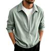 Men's Long Sleeve Pullover Shirt for Spring and Fall Casual Wear