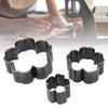3 PCS 1.2 Inch / 2 Inch / 2.8 Inch Flower Shaped Cutter Leather Punch Tools  For DIY Leather Craft