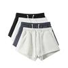 Elastic High-waisted Drawstring Casual Sports Shorts Women's Summer New Retro Loose Outer Wear Wide-leg Pants Hot Pants