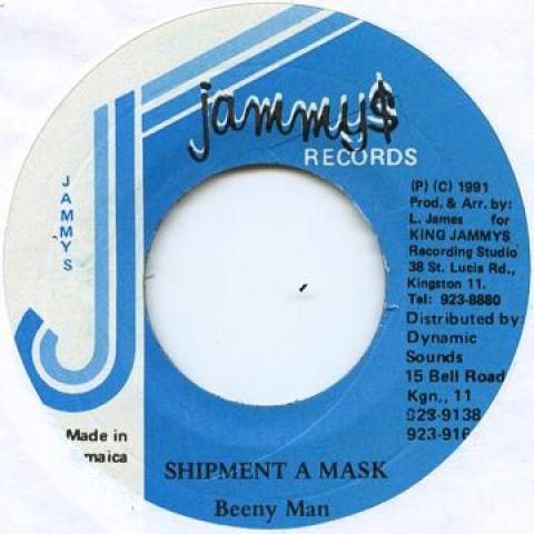

7inch Record BEENIE MAN - Shipment A Mask Jammys 1991 Jamaica Reggae, Ska & Dub