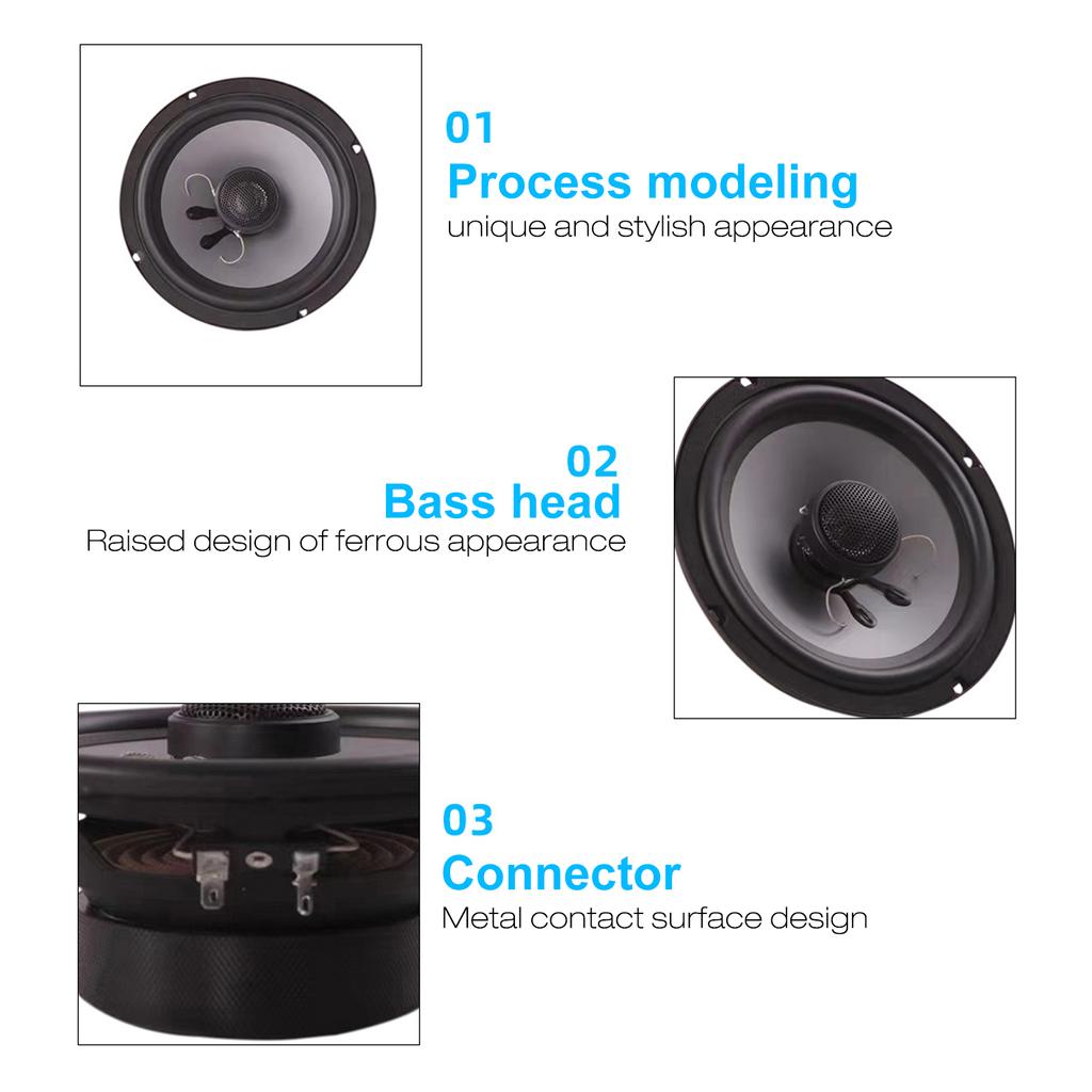 One Pair Universal Audio 100 Watt Power Reference 6.5 Inch Car Horn Stereo Audio Coaxial Speaker