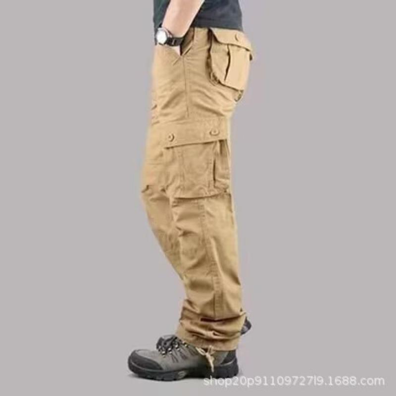 

Мужской комбинезон, спортивные штаны с несколькими карманами, новые рабочие брюки на осень и зиму, свободные, многофункциональные, повседневные брюки для улицы 3XL хаки
