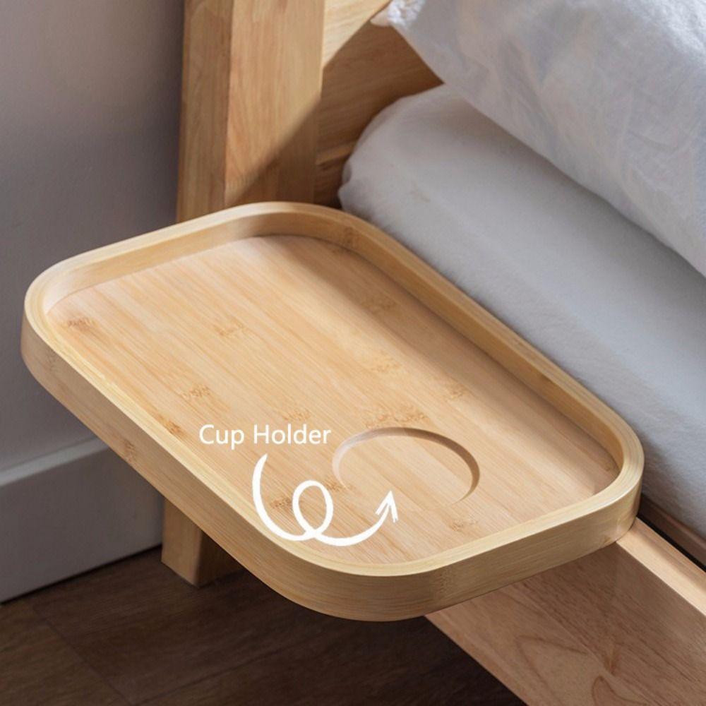 Clamp on Bathtub Side Tray Non-slip Small Side Table  College Dorm Room
