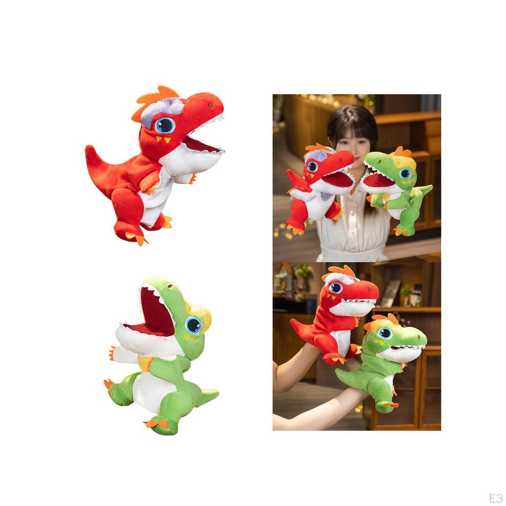 Animal Plush Toy Dinosaur Hand Puppet Cartoon Prop for Children
