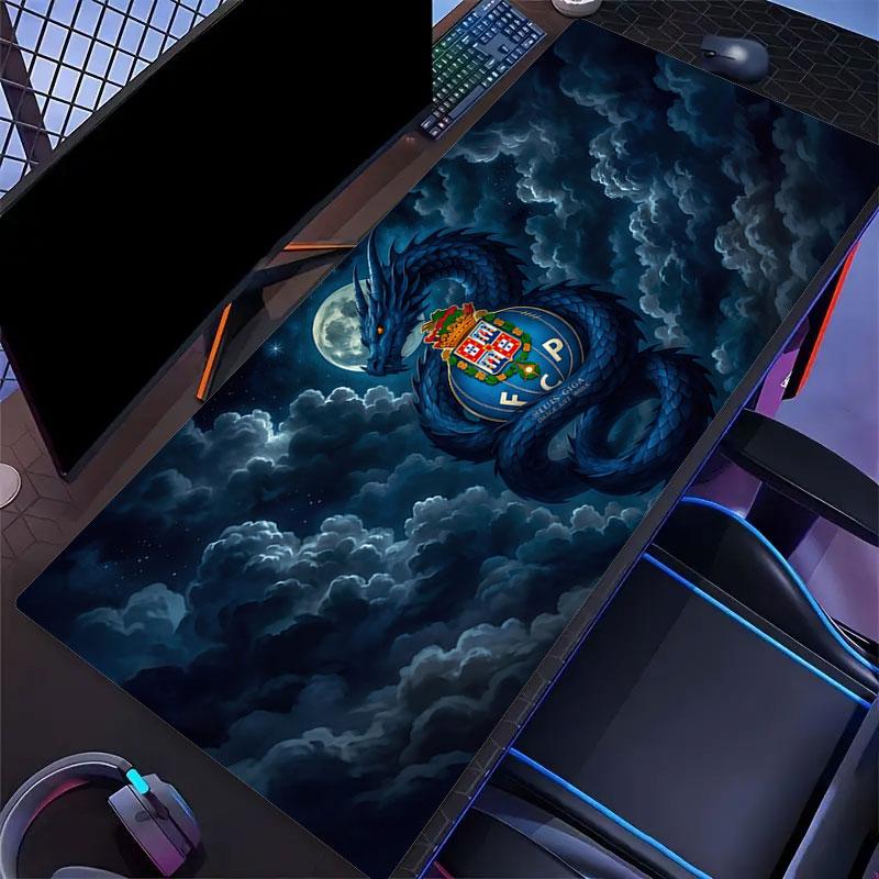 Fc Porto Large Gaming Table Cushion Non-slip Laptop Tablet Big Mousepad XXL Mat Mini PC Playmat With Lock edge