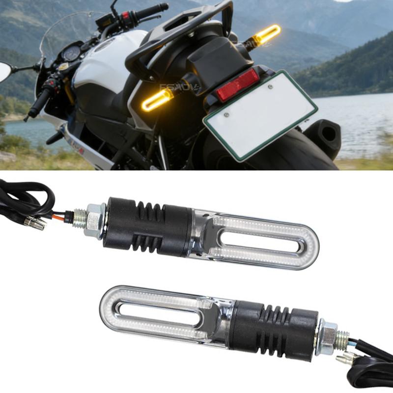 2PCS Motorcycle Turn Signal Lights Motorbike Lights Universal LED Motorbike Turning Indicators Daytime Running Waterproof 12V