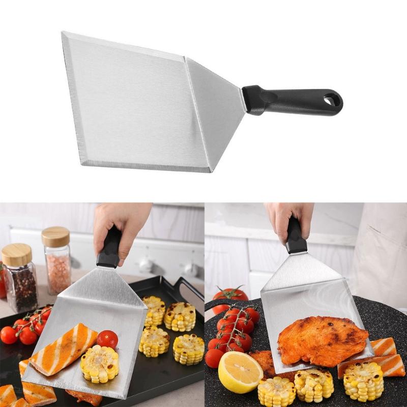 Barbecue Shovel Kitchen Cooking Shovel Essential Tool Stainless Steel Material Frying Shovel Great for Outdoor Grilling