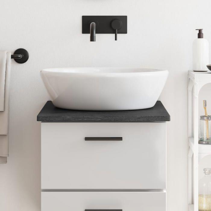 VidaXL Bathroom Countertop Dark Grey 40x50x2 Cm Treated Wood 3156191