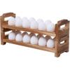 Wooden Egg Holder Countertop, Egg Storage Trays Stackable for 24 Fresh Eggs, Deviled Egg Organizer Rustic Kitchen Decoration, Egg Container Rack, Set